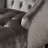 Christopher Knight Home® - Noble House - Toddman High-Back Grey Velvet Club Chair