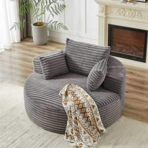 English Elm 55''l 55'l Corduroy Sleeper Chair Fully Assembled Cloud Cushion Lounge Seat for Bedroom W834P221035
