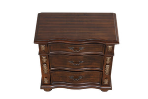 English Elm Lyon G07100-N Nightstand with Velvet-Lined Top Drawer, 3 Smooth-Glide Drawers, Ready-to-Use Wood Piece Cherry 36 L x 21 W x 33 H B078P301575