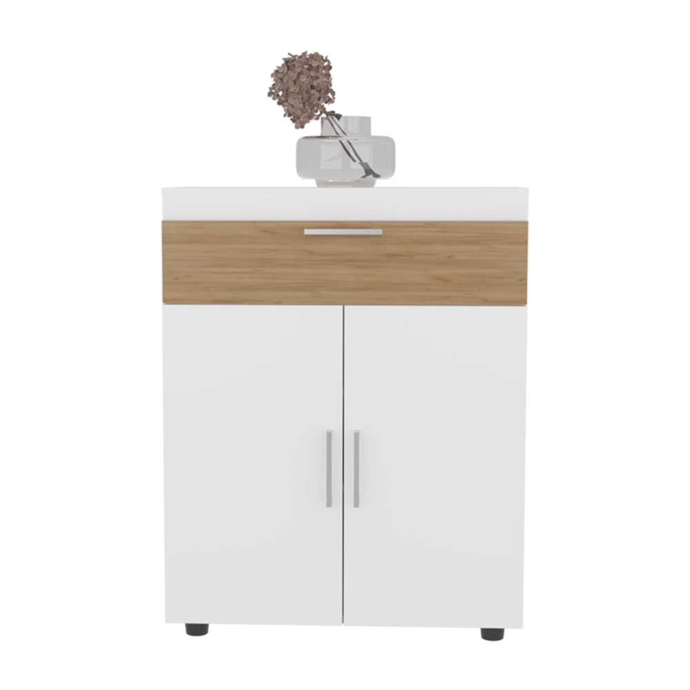 English Elm Moab Multi-Tier Shoe Rack in White/Macadamia — Space-Saving Engineered Wood Organizer for Entryway B092P315572
