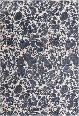 Unique Loom Oasis Breeze Machine Made Abstract Rug Gray, Ivory/Beige 7' 0" x 10' 0"