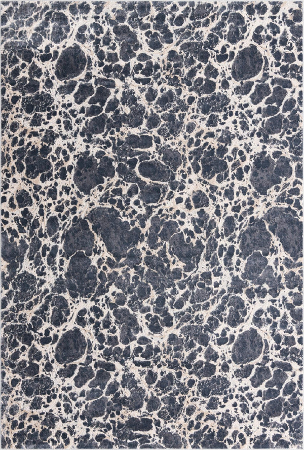 Unique Loom Oasis Breeze Machine Made Abstract Rug Gray, Ivory/Beige 7' 0" x 10' 0"