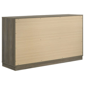 English Elm Lincoln Queen Bedroom Set with Led Headboard Italian Modern Natural Wood Finish B062S01819