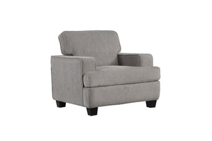 English Elm Wallace & Bay - Gray Accent Chair - Stylish Contemporary Fabric Seating For Living Rooms, Bedrooms & Reading Nooks B361P384445-GIGA