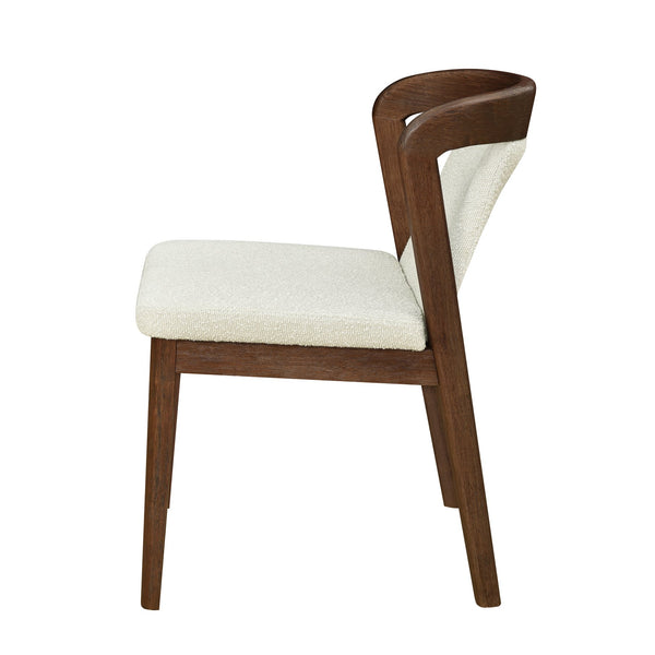 English Elm Christopher Knight Home® - Upholstered Backrest Armless Dining Chairs - Sleek Mid-Century Fabric Seats on Durable Oak Frame, 300lb Capacity Camel,Walnut N771P346002V