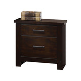 English Elm Mahogany 2-Drawer Nightstand