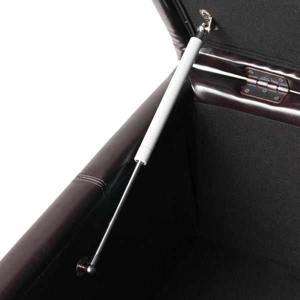 English Elm Christopher Knight Home® - 35inch Tufted Storage Ottoman Bench with Birch Legs, Espresso Square Footstool with Ample Space 73426.00PU