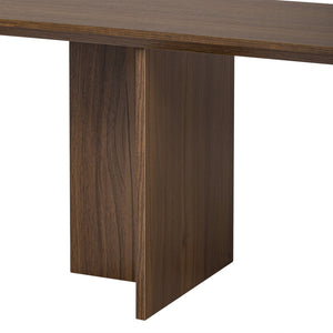 English Elm Mid-Century Extendable Walnut TV Stand with Hidden Litter Box, Cat Scratcher & 78–110" Top N843MP002W