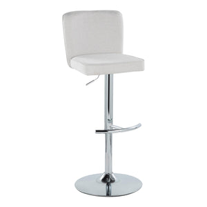 English Elm Contemporary Chevron Tufted Swivel Barstools with Chrome Base Set of 2 B202S00938