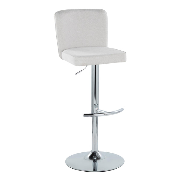 English Elm Contemporary Chevron Tufted Swivel Barstools with Chrome Base Set of 2 B202S00938