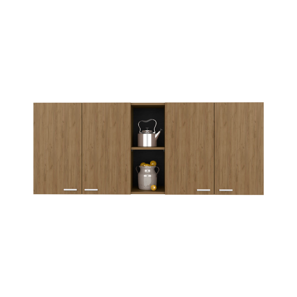 English Elm Wall Cabinet Ontario Macadamia Beige – Modern Engineered Wood Kitchen Cabinet w/ Dish Rack & Shelves, Durable Design (62.2x18.5x23.6) B092P306237