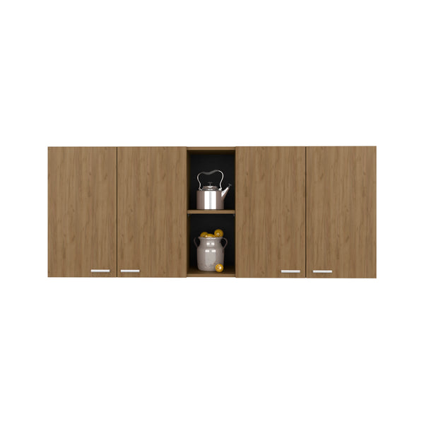 English Elm Wall Cabinet Ontario Macadamia Beige – Modern Engineered Wood Kitchen Cabinet w/ Dish Rack & Shelves, Durable Design (62.2x18.5x23.6) B092P306237