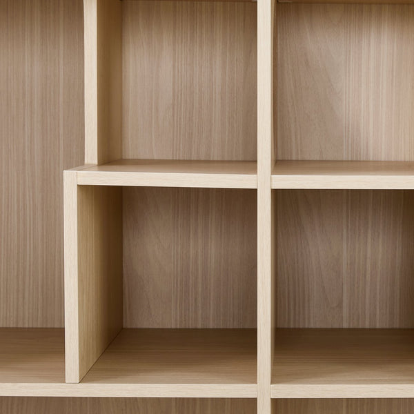 English Elm Modern 2 IN 1 Wood Bookshelf Cat House with Storage & Litter Box Enclosure, Natural Multi-Use Climbing Shelf 35.4"L x 15.7"W x 63.5"H N843P254852N