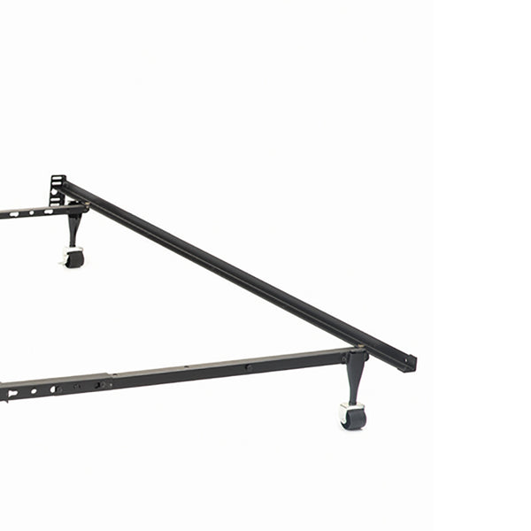 English Elm Deverton Heavy Gauge Steel Bed Frame with Six Leg Support and Matte Black Finish B062P468021