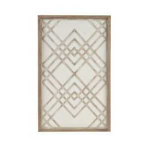 Madison Park Exton Modern/Contemporary Two-tone Overlapping Geometric Wood Panel Wall Decor MP95B-0276 Natural/White