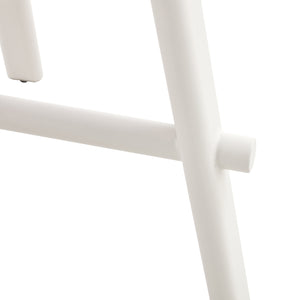 English Elm A modern minimalist circular dining table 42" white patterned MDF top, metal legs, seats 4-6, easy assemble W1151P152778