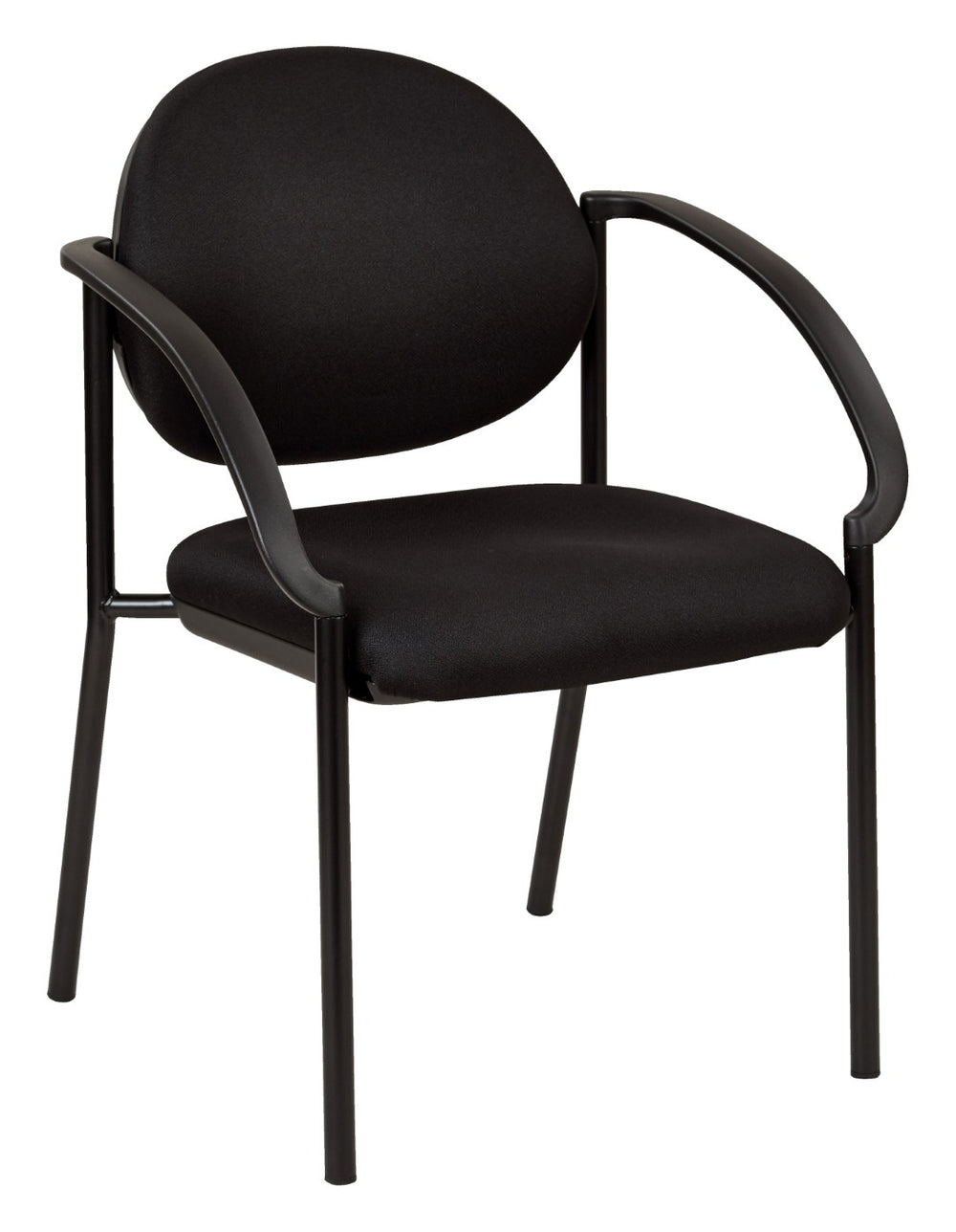 OSP Home Furnishings Stack Chairs with Padded Arms and Steel Frame for Office or Conference Room Use STC3410-231
