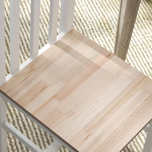 English Elm Homcom Farmhouse Armless Dining Chairs, Set Of 2 - Rustic White Slat-Back Design For Comfort W2225P173886