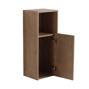 English Elm 12" Bathroom Side Cabinet with Soft-Close Hinges, Wall-Mounted Floating Oak Finish, Space-Saving Storage W999P283315