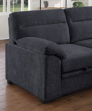 English Elm Kipriano Chenille Sleeper Sectional with Chaise Storage and Built-in Usb Charging B2749S00349