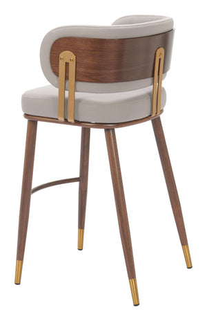 Brew Contemporary Fabric Chair with Steel Frame and Faux Wood Laminate for Elegant Dining Spaces