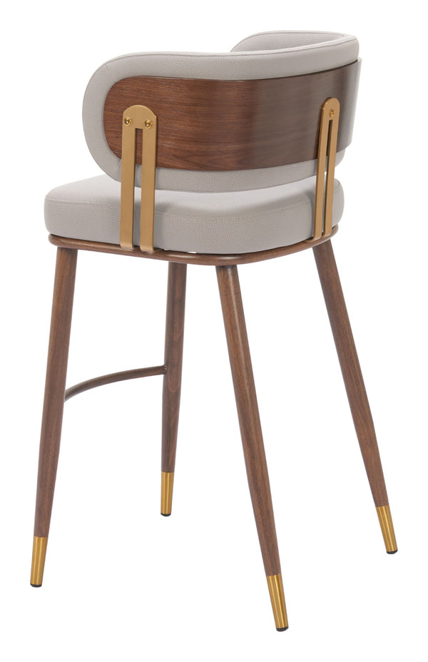 Brew Contemporary Fabric Chair with Steel Frame and Faux Wood Laminate for Elegant Dining Spaces