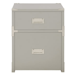 OSP Home Furnishings Wellington 2 Drawer File Cabinet Grey