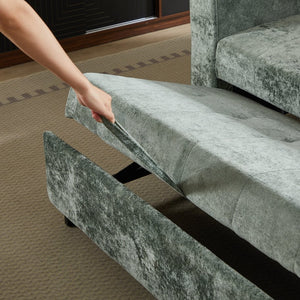 English Elm Modern Chenille Tufted Sleeper Sofa with Usb Port and Storage for Guest Rooms W1183S00024