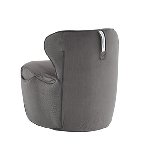 English Elm Ergonomic Floor Chair Velvet Upholstered Lumbar Support Seat for Reading Nook or Lounge Gray W1097P462003