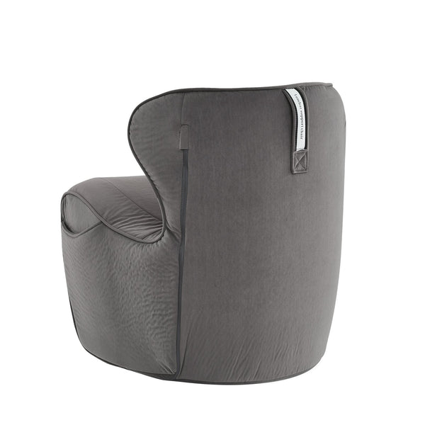 English Elm Ergonomic Floor Chair Velvet Upholstered Lumbar Support Seat for Reading Nook or Lounge Gray W1097P462003