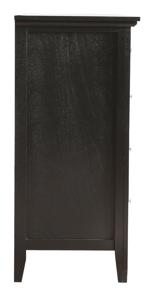 English Elm Hammond Elegant Silver Champagne Dresser with Dovetail Drawers, Soft-Close Hardware, Durable Veneer Finish Black 41 L x 63 W x 21 H B078108321