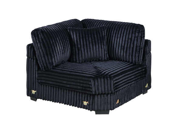 English Elm Contemporary Six Piece Modular Sectional in Plush Jumbo Corduroy with Usb Charging B011S02233