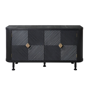 English Elm Accent Storage Cabinet - Stylish Modern Buffet With Adjustable Shelves For Entryway & Living Room W2729P202567