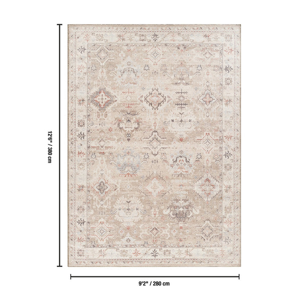 English Elm Oxford Traditional Oriental Area Rug Polyester Pile Stain Resistant Living Room B186P428948