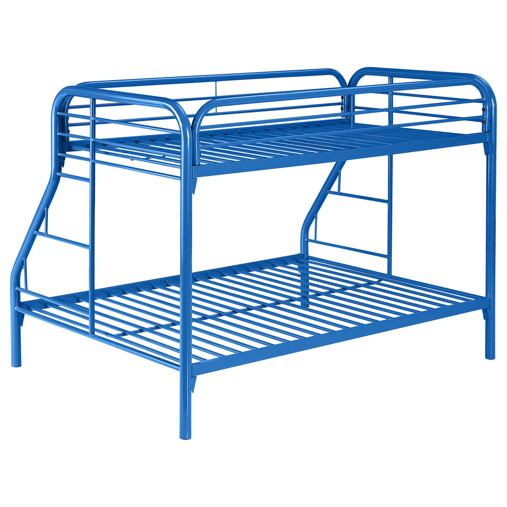 English Elm Celeste Blue Metal Twin Over Full Bunk Bed – Stylish, Space-Saving Design For Modern Bedrooms! B062P340731
