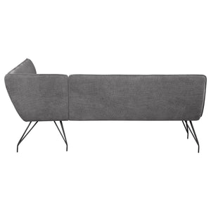 English Elm Ledger Upholstered L-shaped Bench Tufted Fabric Corner Dining Nook Seating Grey B062P441112