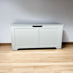 English Elm 39.4" Modern Top-Open Cat Litter Box Enclosure Cabinet, Dog-Proof Hideaway, Storage End Table White W1412P176880