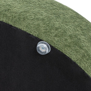 English Elm Jennifer Taylor Home - Shep 36" Curved Dog Sofa Bed Medium Moss Green Fleeced Teddy — Plush Scandinavian Benchmade Lounge, Durable Support B2719P320242