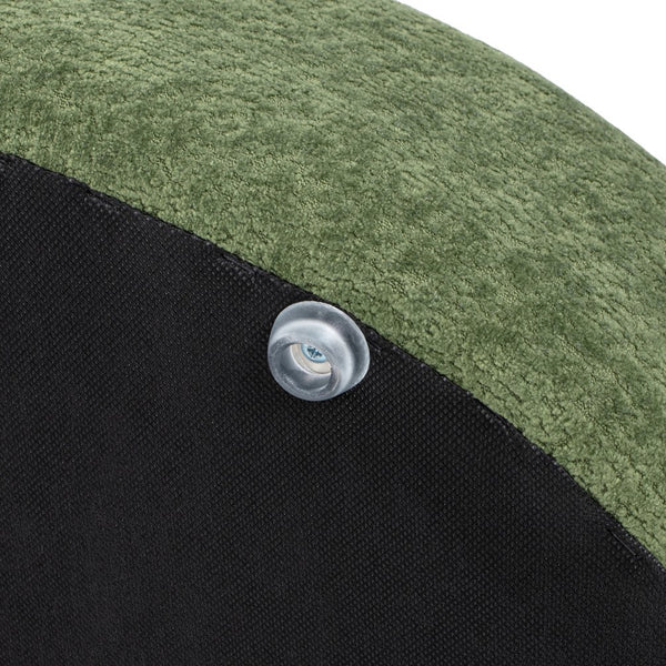 English Elm Jennifer Taylor Home - Shep 36" Curved Dog Sofa Bed Medium Moss Green Fleeced Teddy — Plush Scandinavian Benchmade Lounge, Durable Support B2719P320242