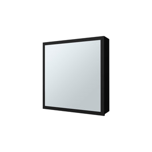 English Elm Morenci wall-mounted bathroom cabinet with mirrored door, four internal shelves for tidy storage and style Black 27.2 L x 24.8 W x 4.3 H B128P237177