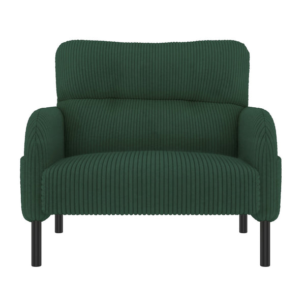 English Elm United We Win Corduroy Accent Chair Wide Seat Foam Cushion Living Room Lounge Emerald W1568P386163