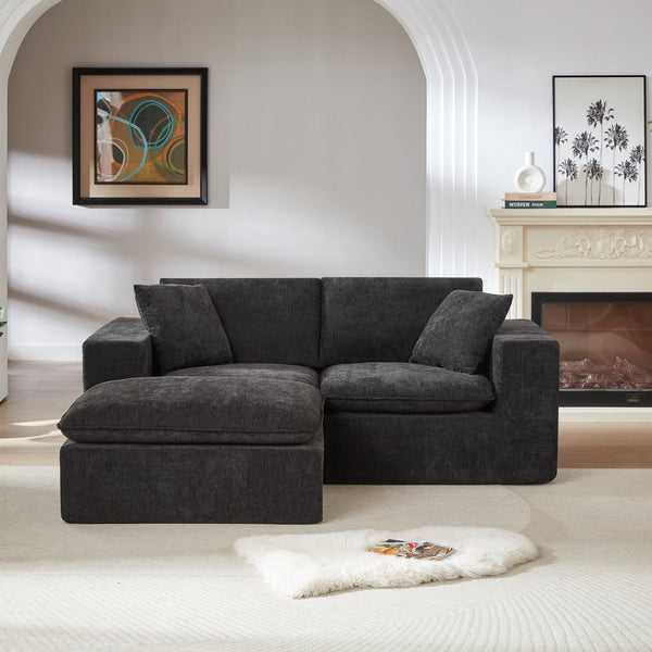 English Elm Modern Chenille Cloud Sofa - Stylish, Modular Comfort For Contemporary Living Rooms & Offices W3396S00038
