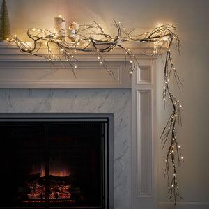 Christopher Knight Home® - Noble House - 18-Foot Pre-Lit Warm White Led Artificial Christmas Garland, Snowy