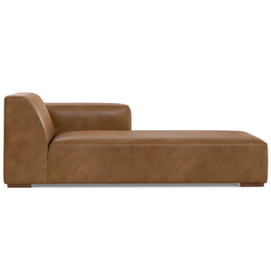 English Elm Rex Right Chaise Sofa Module - Premium Caramel Leather, Modern Design, Customizable Comfort & Style B136P199222-GIGA