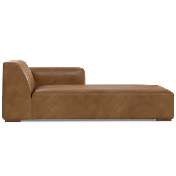 English Elm Rex Right Chaise Sofa Module - Premium Caramel Leather, Modern Design, Customizable Comfort & Style B136P199222-GIGA