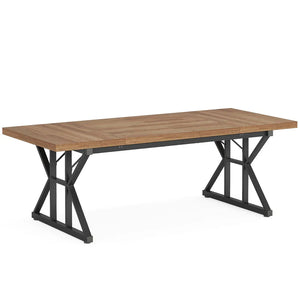English Elm Woodgrain Walnut Look Bar Height Table with Hexagonal Base for Home Loft Dining T3971P452610