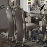 Silver & Platinum Tufted Counter Height Chairs (Set of 2) - Elegant, Comfy Seating