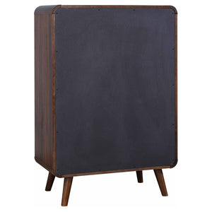 English Elm Warwick Queen Bedroom Set with Leatherette Headboard in Modern Cocoa Finish B062S00729