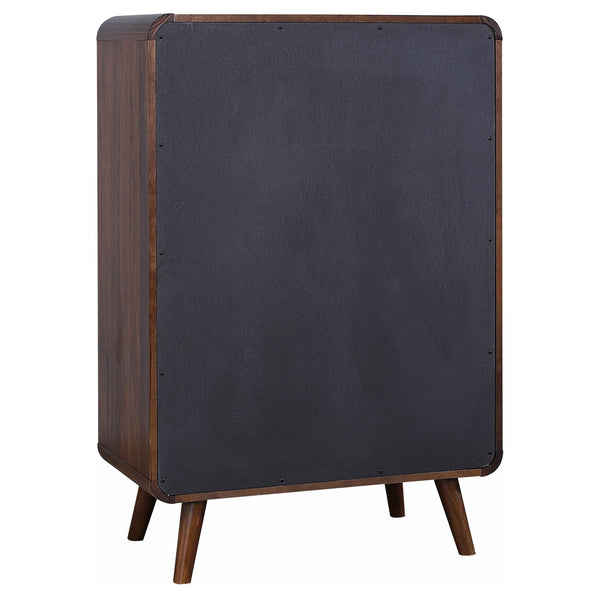 English Elm Warwick Queen Bedroom Set with Leatherette Headboard in Modern Cocoa Finish B062S00729