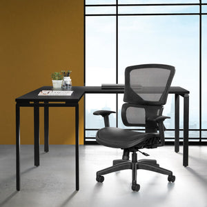 OSP Home Furnishings Vertical Matrix Ergonomic Manager Chair with Lumbar Support for Executive Workspace Comfort 639-T11N48P